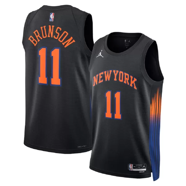 Unisex New York Knicks Jalen Brunson #11 Black Swingman Jersey - Statement Edition - minejerseys
