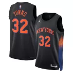 Unisex New York Knicks Karl-Anthony Towns #32 Black Swingman Jersey - Statement Edition - minejerseys