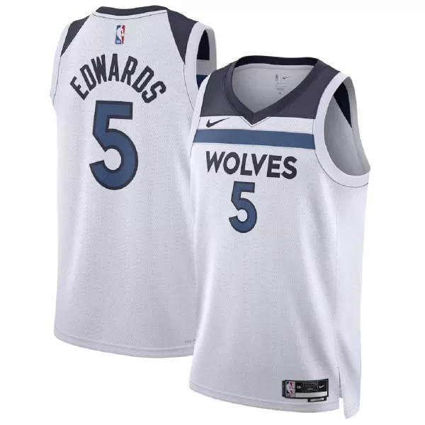 Unisex Minnesota Timberwolves Anthony Edwards #5 White Swingman Jersey - Association Edition - minejerseys