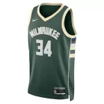 Unisex Milwaukee Bucks Giannis Antetokounmpo #34 Hunter Green Swingman Jersey - Icon Edition - minejerseys