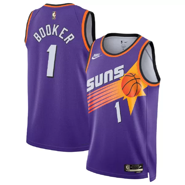 Unisex Phoenix Suns Devin Booker #1 Purple Swingman Jersey - Classic Edition - minejerseys