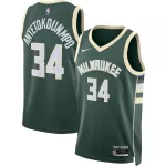 Unisex Milwaukee Bucks Giannis Antetokounmpo #34 Hunter Green Swingman Jersey - Icon Edition - minejerseys