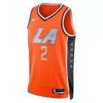 Unisex Los Angeles Clippers Kawhi Leonard #2 Orange Swingman Jersey 2025/26 - City Edition - minejerseys