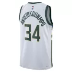 Unisex  Milwaukee Bucks Giannis Antetokounmpo #34 White Swingman Jersey - Association Edition - minejerseys