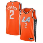 Unisex Los Angeles Clippers Kawhi Leonard #2 Orange Swingman Jersey 2025/26 - City Edition - minejerseys