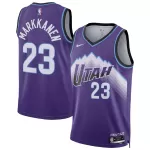Unisex Utah Jazz Lauri Markkanen #23 Purple Swingman Jersey - Icon Edition - minejerseys