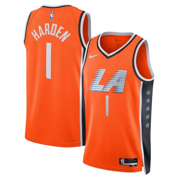 Men's Los Angeles Clippers James Harden #1 Orange Swingman Jersey 2025/26 - City Edition - minejerseys