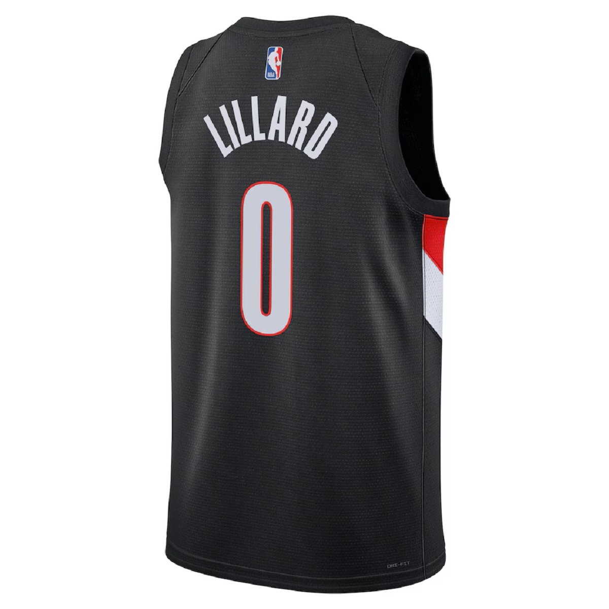 Men's Portland Trail Blazers Damian Lillard #0 Black Swingman Jersey - Icon Edition - Image 2