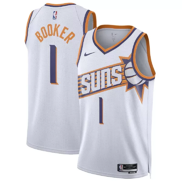 Unisex Phoenix Suns Devin Booker #1 White Swingman Jersey - Association Edition - minejerseys