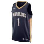 Unisex New Orleans Pelicans Zion Williamson #1 Navy Swingman Jersey - Icon Edition - minejerseys