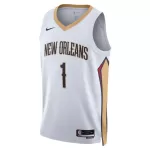 Unisex New Orleans Pelicans Zion Williamson #1 White Swingman Jersey - Association Edition - minejerseys