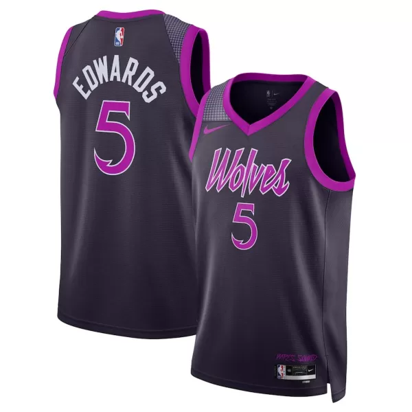 Unisex Minnesota Timberwolves Anthony Edwards #5 Navy Swingman Jersey - Icon Edition - minejerseys
