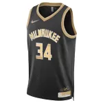 Unisex Milwaukee Bucks Giannis Antetokounmpo #34 Cream Swingman Jersey 2025/26 - City Edition - minejerseys