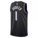 Unisex Phoenix Suns Devin Booker #1 Black Swingman Jersey - Statement Edition - minejerseys