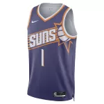 Unisex Phoenix Suns Devin Booker #1 Purple Swingman Jersey 2025/ - Icon Edition - minejerseys