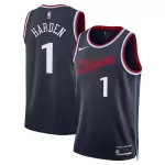 Unisex Los Angeles Clippers James Harden #1 Navy Swingman Jersey - Icon Edition - minejerseys