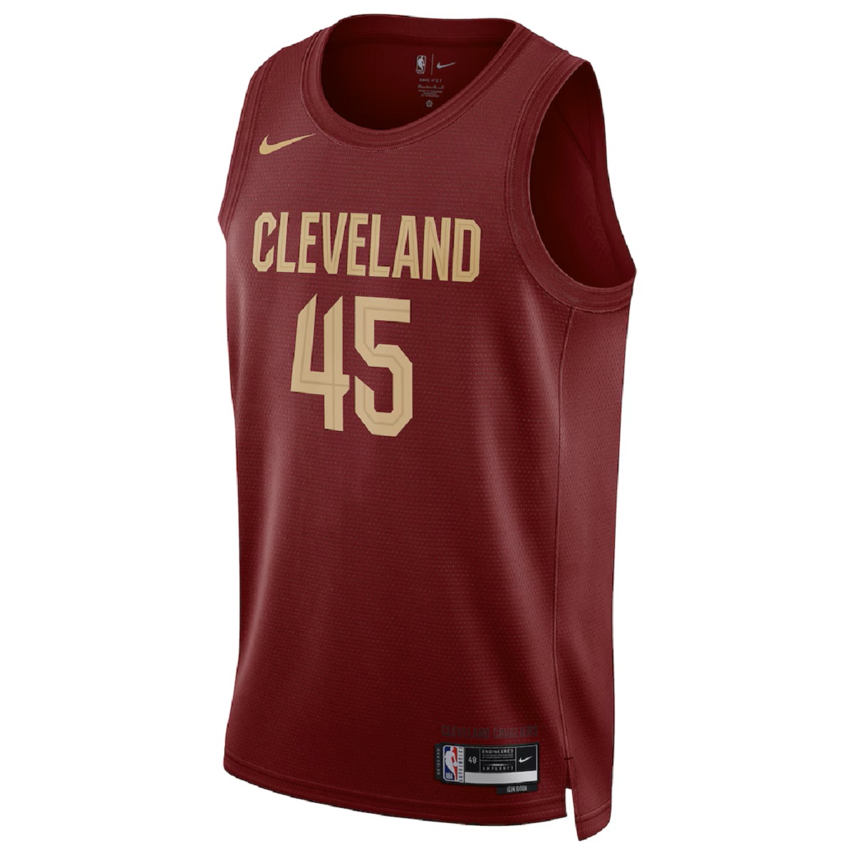 Unisex Cleveland Cavaliers Donovan Mitchell #45 Wine Swingman Jersey - Icon Edition - Image 2