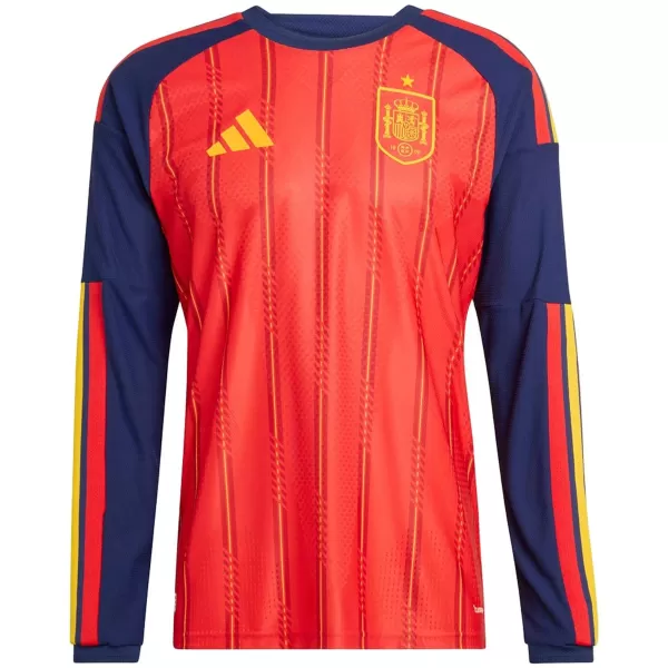 Spain Home Match Long Sleeve Jersey Player Version World Cup 2026 - minejerseys