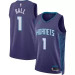 Unisex Charlotte Hornets LaMelo Ball #1 Purple Swingman Jersey - Statement Edition - minejerseys