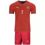 RONALDO #7 Kids Portugal Home Jersey Kit World Cup 2026 - minejerseys