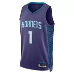 Unisex Charlotte Hornets LaMelo Ball #1 Purple Swingman Jersey - Statement Edition - minejerseys