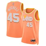 Men's Cleveland Cavaliers Donovan Mitchell #45 Orange Swingman Jersey 2025/26 - City Edition - minejerseys