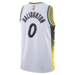 Men's Indiana Pacers Tyrese Haliburton #0 White Swingman Jersey - City Edition - minejerseys