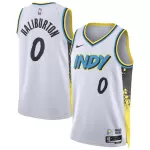 Men's Indiana Pacers Tyrese Haliburton #0 White Swingman Jersey - City Edition - minejerseys
