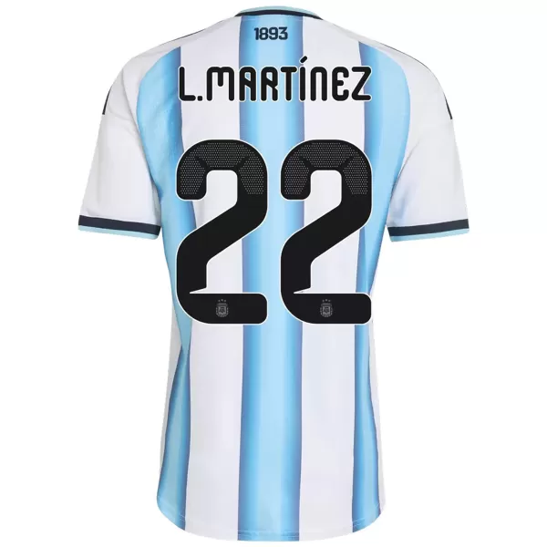 L.MARTÍNEZ #22 Argentina Home Match Jersey Player Version 2025/26 - minejerseys