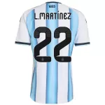 L.MARTÍNEZ #22 Argentina Home Match Jersey Player Version 2025/26 - minejerseys
