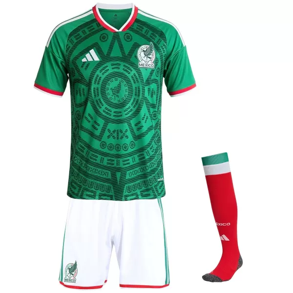 Kids Mexico Home Jersey Full Kit World Cup 2026 - minejerseys