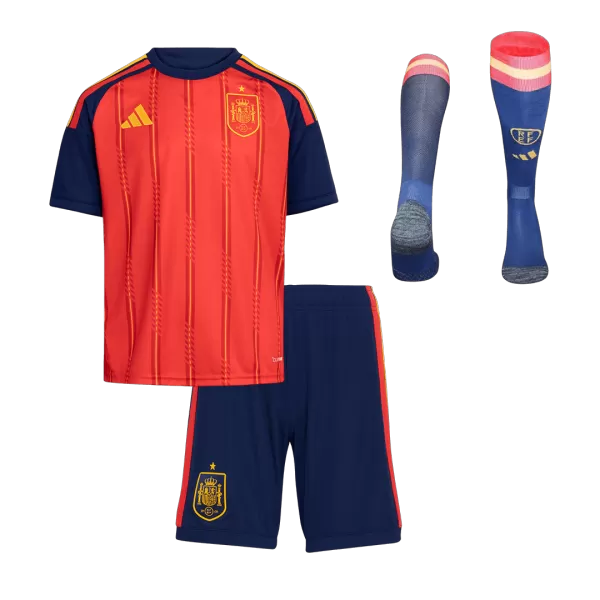 Kids Spain Home Jersey Full Kit 2026 - minejerseys