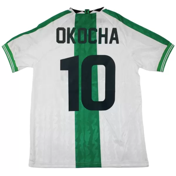 Okocha #10 Retro Nigeria Away Jersey 1996 - minejerseys