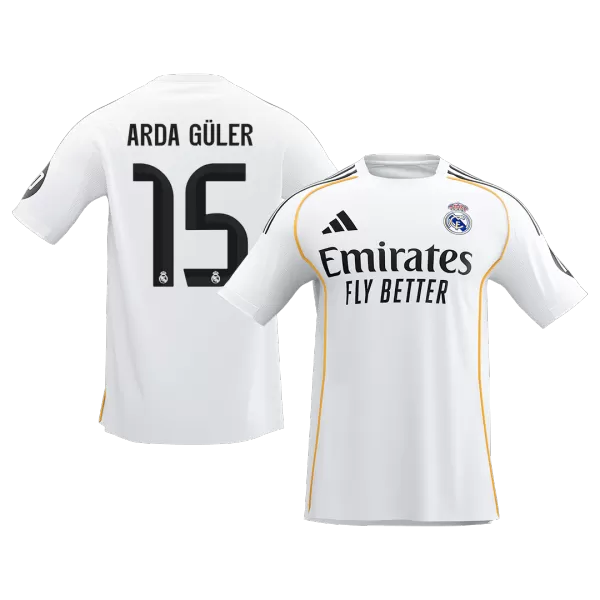 ARDA GÜLER #15 Real Madrid Home Jersey 2025/26 - minejerseys