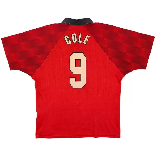 Cole #9 Retro Manchester United Home Jersey 1996/98 - minejerseys