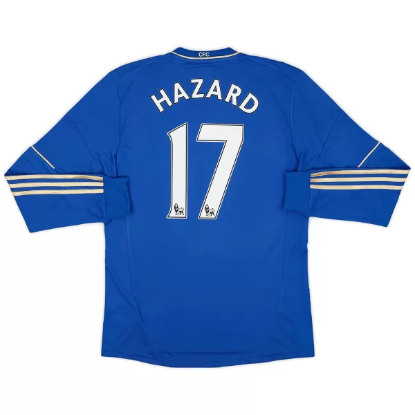 Hazard #17 Retro Chelsea Home Long Sleeve Jersey 2012/13 - minejerseys