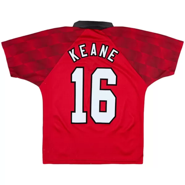 Keane #16 Retro Manchester United Home Jersey 1996/98 - minejerseys