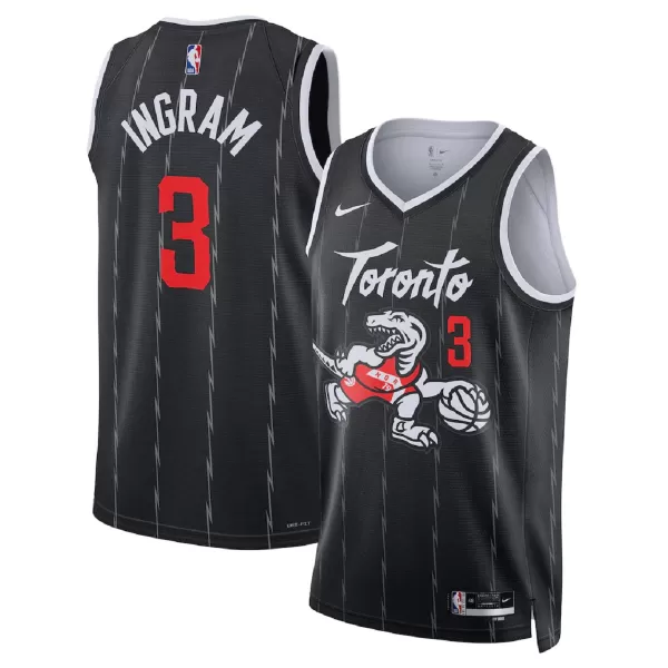 Unisex Toronto Raptors Brandon Ingram #3 Nike Black 2025/26 Swingman Jersey - City Edition - minejerseys