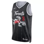 Unisex Toronto Raptors Brandon Ingram #3 Nike Black 2025/26 Swingman Jersey - City Edition - minejerseys