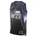 Unisex Utah Jazz Lauri Markkanen #23 Black Swingman Jersey - Statement Edition - minejerseys