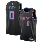 Unisex Chicago Bulls Coby White #0 Black 2025/26 Swingman Jersey - City Edition - minejerseys