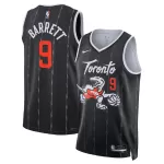 Unisex Toronto Raptors RJ Barrett #9 Black 2025/26 Swingman Jersey - City Edition - minejerseys