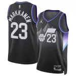 Unisex Utah Jazz Lauri Markkanen #23 Black Swingman Jersey - Statement Edition - minejerseys