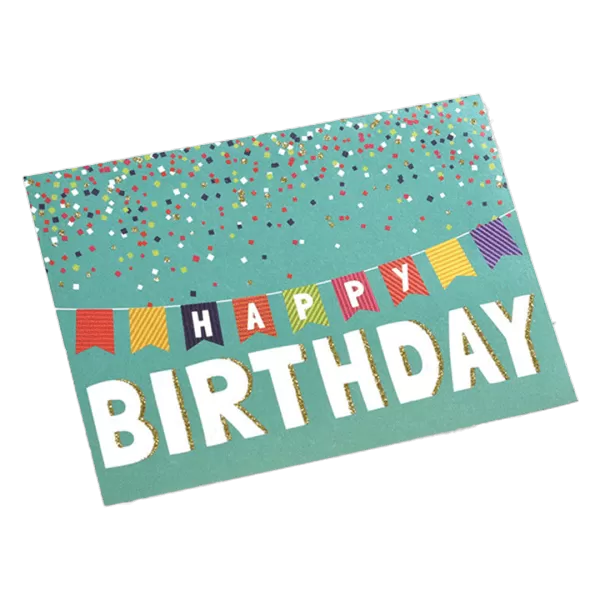 Custom Colorful Flag Birthday Card Green – Personalized Message - minejerseys