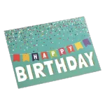 Custom Colorful Flag Birthday Card Green – Personalized Message - minejerseys