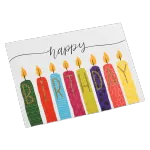 Custom Colorful Candle Birthday Card White – Personalized Message - minejerseys