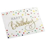 Custom Colored Dots Birthday Card White – Personalized Message - minejerseys