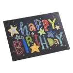 Custom Colorful Star Birthday Card Black – Personalized Message - minejerseys