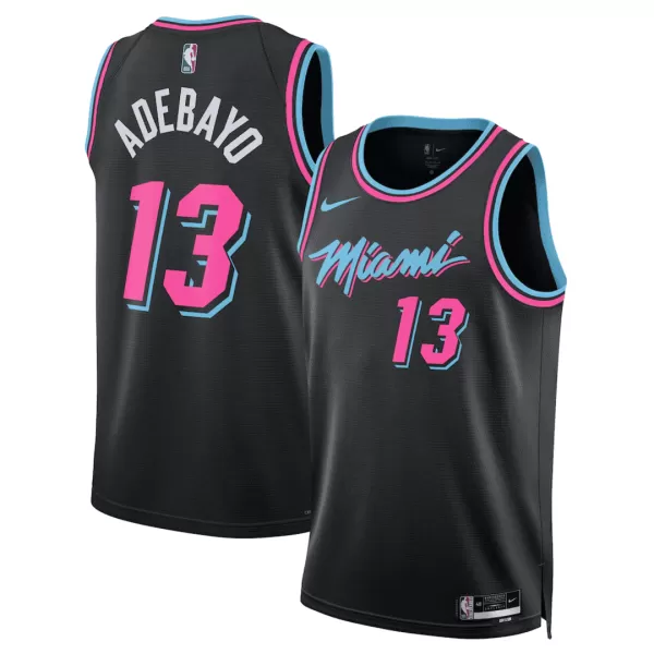 Unisex Miami Heat ADEBAYO #13 Black Swingman Jersey - City Edition - minejerseys
