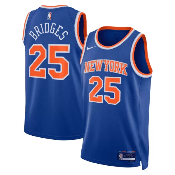 Unisex New York Knicks BRIDGES #25 Blue Swingman Jersey - Icon Edition - minejerseys